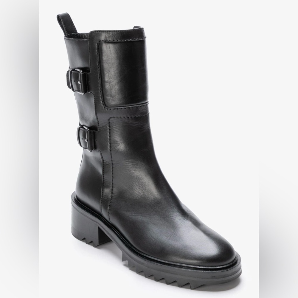 NIB Tamara Mellon Women’s Size 35.5 Black Pertecto 50- Vitello Boots - Picture 3 of 16